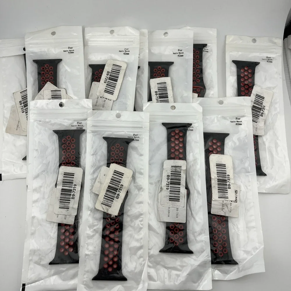 Lot of 11 Apple Watch‎ Bands 42mm Black/Red